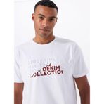 Mustang Bisiklet Yaka Baskılı T-Shirt, 2XL, 5003277331, Beyaz, Erkek