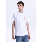 Mustang Bisiklet Yaka Baskılı T-Shirt, 2XL, 5003334365, Ekru, Erkek