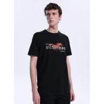 Mustang Bisiklet Yaka Baskılı T-Shirt, L, 5003335465, Siyah, Erkek