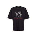 Mustang Bisiklet Yaka Baskılı T-Shirt, L, 5003335511, Siyah, Erkek