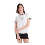 Mustang Bisiklet Yaka Baskılı T-Shirt, XL, 5003336169, Ekru, Kadın