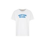 Mustang Bisiklet Yaka Baskılı T-Shirt, XL, 5003336240, Ekru, Kadın