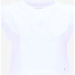 Mustang Bisiklet Yaka Düz Beyaz Kadın T-Shirt M5SL-TST1170