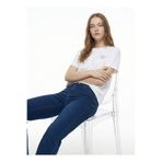 Mustang Bisiklet Yaka Düz Ekru Kadın T-Shirt M6SL-TST1232