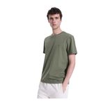 Mustang Bisiklet Yaka Düz Koyu Haki T-Shirt, M, 5003335502, Koyu Haki, Erkek