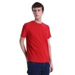 Mustang Bisiklet Yaka Düz T-Shirt, L, 5003335503, Kırmızı, Erkek