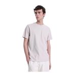 Mustang Bisiklet Yaka Düz T-Shirt, M, 5003335510, Taş, Erkek
