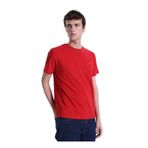 Mustang Bisiklet Yaka Düz T-Shirt, S, 5003335503, Kırmızı, Erkek