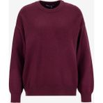 Mustang Bisiklet Yaka Relaxed Düz Örgü Desenli Bordo Kazak Kadın M5WL-KZK1095 - XL