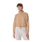 Mustang Dik Yaka Baskılı Sweatshirt, L, 5003166843, Bej, Kadın