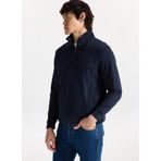 Mustang Dik Yaka İndigo Sweatshırt, 2XL, 5003277329, İndigo, erkek
