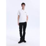 Mustang Düz Beyaz Erkek Polo T-Shirt M6SM-TST1579