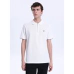 Mustang Düz Beyaz Erkek Polo T-Shirt M6SM-TST1583 - XL