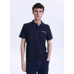 Mustang Düz Lacivert Erkek Polo T-Shirt M6SM-TST1579 - 2XL