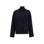 Mustang Fermuarlı Yaka Relaxed Kazak, XL, 5003276461, Siyah, Kadın