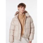 Mustang Kapüşonlu Crop Kapitone Puffer Mont, XS, 5003166983, Ekru, Kadın