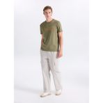 Mustang Koyu Haki Erkek Relaxed Baskılı T-Shirt M5SM-TST1287 - 2XL
