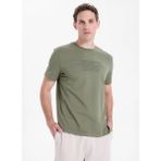Mustang Koyu Haki Erkek Relaxed Baskılı T-Shirt M6SM-TST1571