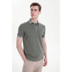 Mustang Koyu Haki Erkek Relaxed Yıkamalı Polo T-Shirt M6SM-TST1326 - 2XL