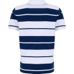 Mustang Lacivert - Beyaz Erkek Relaxed Çizgili Polo T-Shirt M6SM-TST1602 - 2XL