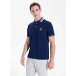 Mustang Lacivert Erkek Relaxed Nakışlı Polo T-Shirt M5SM-TST1356 - XL