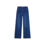Mustang Normal Bel Bol Paça Geniş Fit İndigo Denim Pantolon, 28/32, 5003277325, İndigo, Kadın