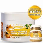 Mustang Nutrition Ballı Chia Tohumlu Crunchy Fıstık Ezmesi 350 Gr 24,79 Gr Protein + 40 Gr Fıstık Ezmesi Hediyeli