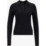 Mustang Polo Yaka Basic Düz Siyah Kazak Kadın M5WL-KZK1078 - XS