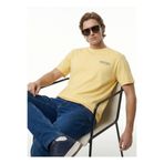 Mustang Sarı Erkek Bisiklet Yaka Relaxed Fit T-Shirt M6SM-TST1578