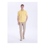 Mustang Sarı Erkek Relaxed Yıkamalı Polo T-Shirt M6SM-TST1326