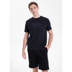 Mustang Siyah Erkek Relaxed Baskılı T-Shirt M6SM-TST1571 - XL