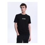 Mustang Siyah Erkek Relaxed Baskılı T-Shirt M6SM-TST1598