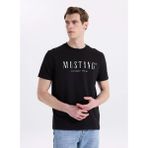 Mustang Siyah Erkek Relaxed Baskılı T-Shirt M6SM-TST1606