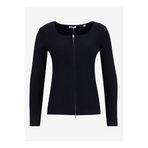 Mustang Siyah Kadın U Yaka Slim Fit Düz Örgü Hırka M5WL-HRK1430