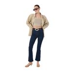 Mustang Standart Bel Düz Paça Flare Koyu Lacivert Denim Pantolon, 24/30, 5003232386, Koyu Lacivert, Kadın
