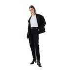 Mustang Standart Bel Normal Paça Mom Fit Denim Pantolon, 27/27, 5003232420, Siyah, Kadın