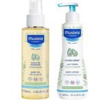 Mustela 100 ml Bebek Bakım Masaj Yağı + 300 ml Hydra Bebe Vücut Losyonu