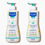 Mustela 2x500 ml Stelatopia Gel Lavant Cleansing Gel Kuru Ciltler İçin Temizleme Jeli