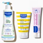 Mustela 500 ml Bebek Şampuan+Güneş Koruyucu Spf 50 100 ml+50 ml Pişik Kremi Seti