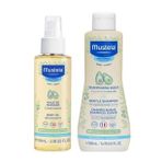 Mustela Bebek Bakım Masaj Yağı 100ml - Gentle Göz Yakmayan Bebek Şampuanı 500 Ml