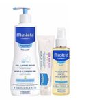 Mustela Bebek Günlük Seti (Şampuan Pişik Krem Masaj Yağı)