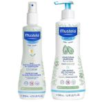 Mustela Canlandırıcı Ve Şekillendirici Sprey 200 Ml - Gentle Cleansing Gel Yenidoğan Şampuanı 500 Ml