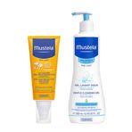 Mustela Dermo Cleansing Gel Saç ve Vücut Şampuanı 500 ml + Bebek ve Çocuk Güneş Kremi 200 ML