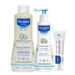 Mustela Gentle Cleansing Gel 500 ml Şampuan+Hydra Bebe 300 ml Body Lotion+100 ml Pişik Kremi Seti