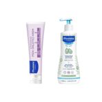 Mustela Gentle Cleansing Yenidoğan Saç Vücut Şampuanı 500 mlve Mustela 100Ml Pişik kremi Seti