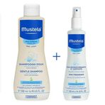 Mustela Gentle Şampuan 500 ml + Skin Freshener Sprey 200 ml Banyo Seti
