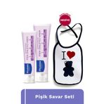 Mustela Önlük Hediyeli Pişik Savar Seti - Bebek Pişik Önleyici Doğal Kökenli Bakım Kremi 100ml + 50ml