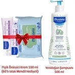 Mustela Saç ve Vücut Bebek Şampuanı 500 ML + Pişik Kremi 100 ML + Zeytinyağlı Temizleme Mendili