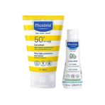 Mustela SPF50+ Çok Yüksek Koruma Faktörlü 100 ml Güneş Losyonu + Hydra Bebe 50 ml Vücut Losyonu