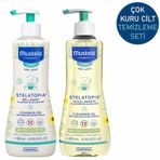 Mustela Stelatopia Çok Kuru Ciltler için Temizleme Seti (Şampuan Yağ)